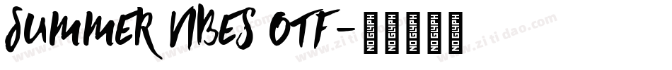 Summer Vibes OTF字体转换